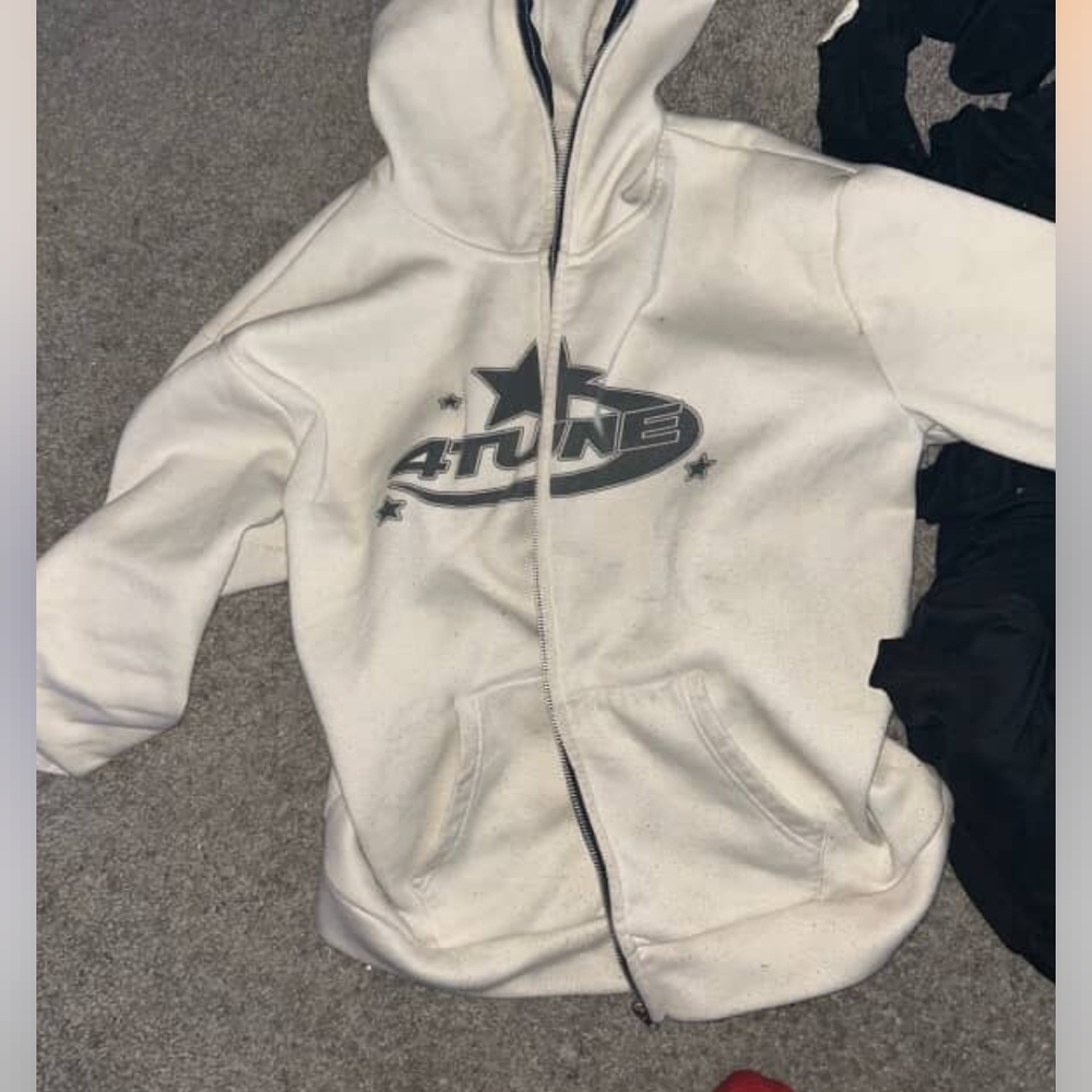 4tune White Hoodie Size L